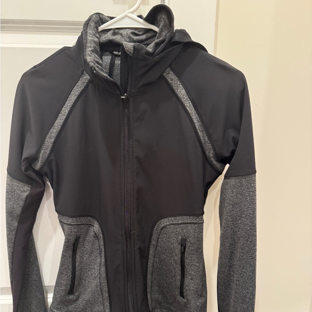 Athleta Black and Gray Utility Jacket